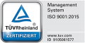 Logo des Zertifikats ISO 9001:2015