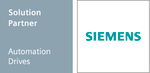Logo des Partners Siemens speziell für Solution Automation Drives